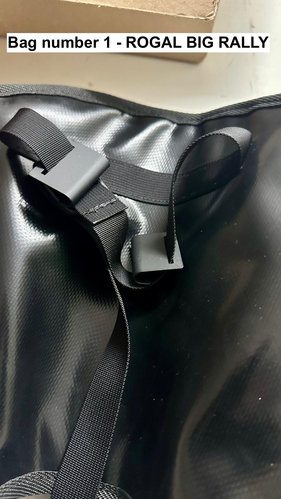 ROGAL BIG RALLY rolowany - CZARNY + metalowe haki mocujące